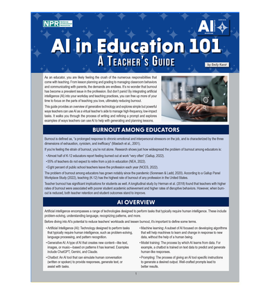 AI in Education 101: A Teacher’s Guide