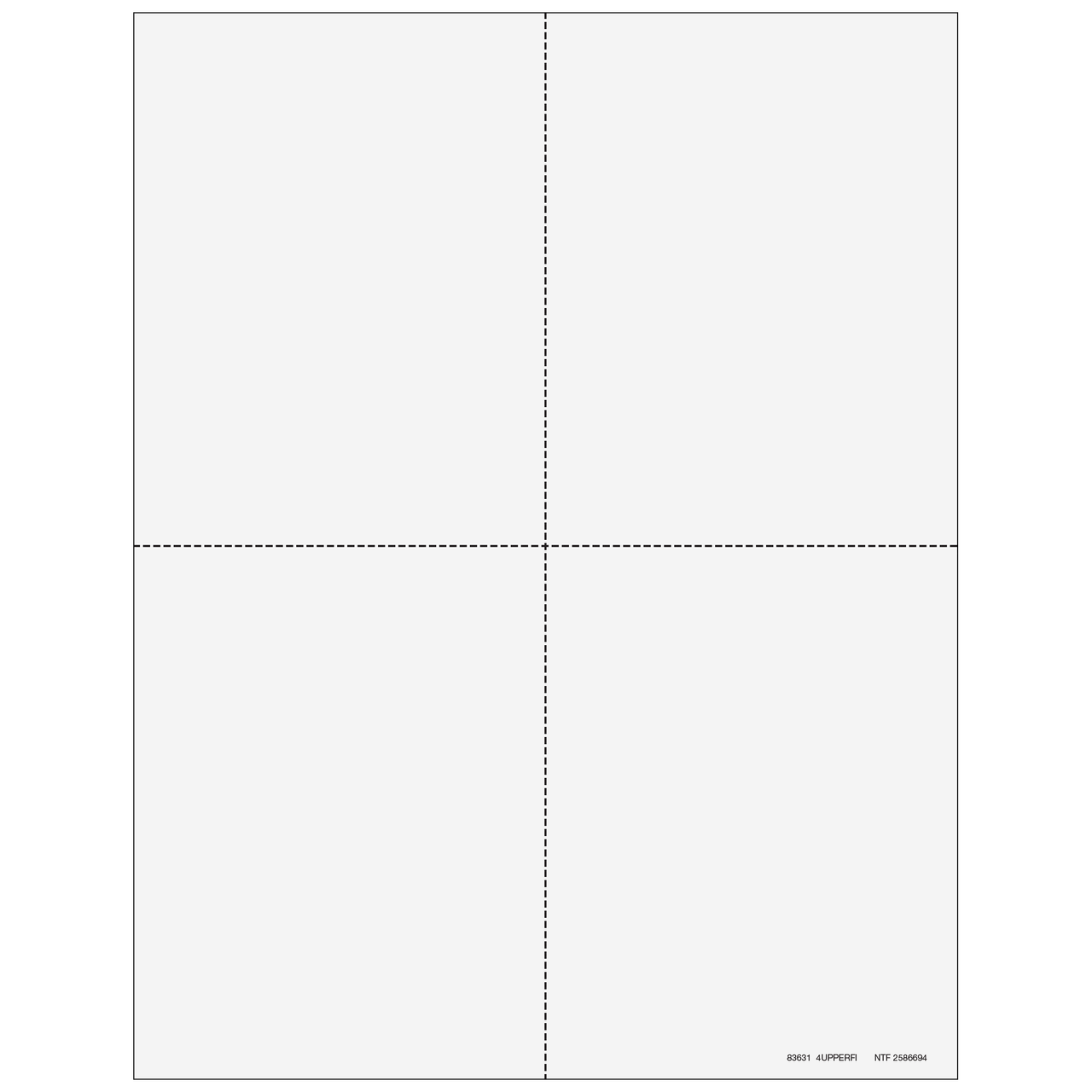 4UPPERFI05 - 4up Blank W-2 Form - Quadrants (with Employee Instructions ...