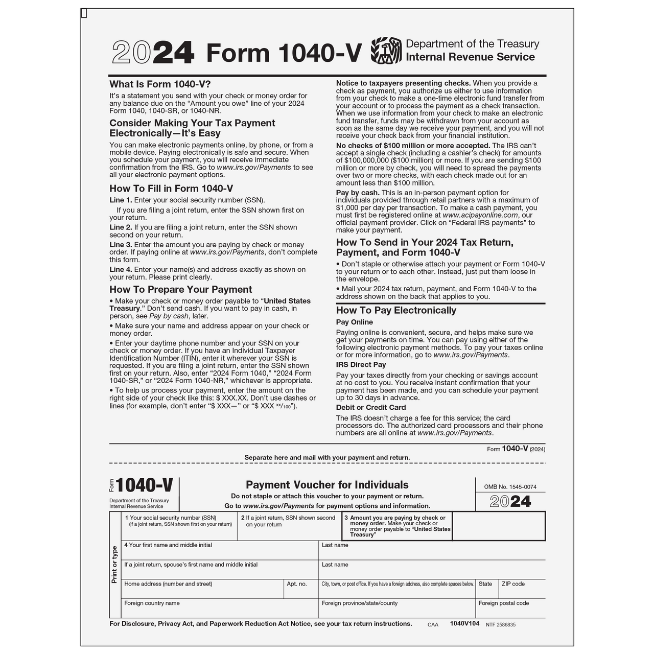 1040v104 - form 1040-v payment voucher