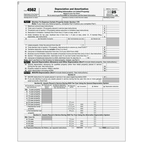 45621204 - Form 4562 Depreciation and Amortization (Page 1 & 2)