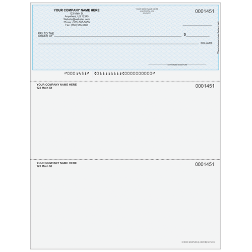 L1451 - Multi-Purpose Top Business Check