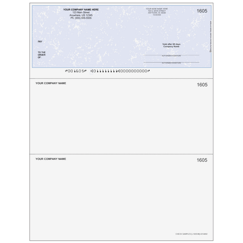 L1605 - Multi-Purpose Top Business Check