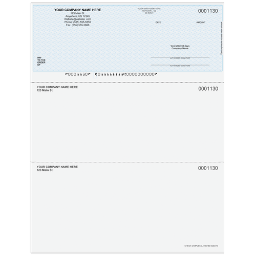 L1130 - Multi-Purpose Top Business Check