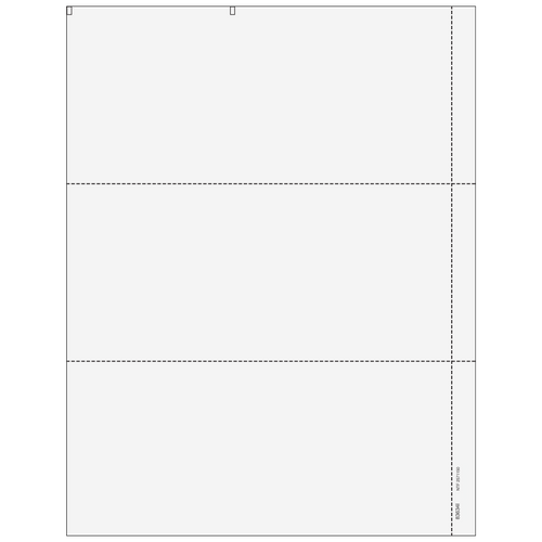 83634I - 3up Blank W-2 Form with 1/2" Side Perforation (with Employee Instructions)