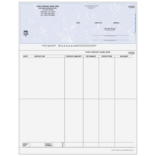 L1666P - Accounts Payable Top Business Check (with Extra Perf)