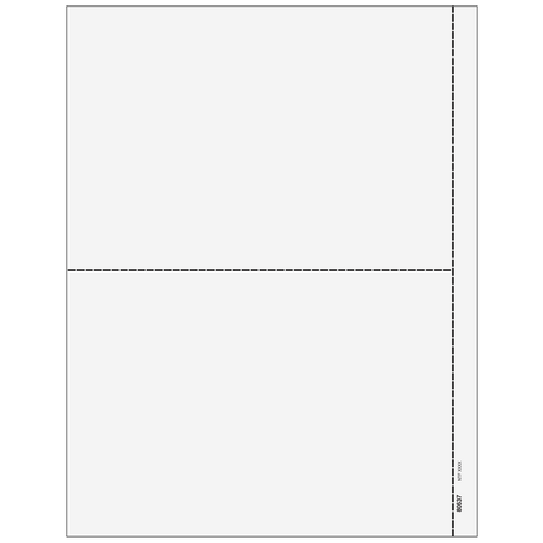 80637 - Blank 1099 2up Paper (with 1/2" Side Perforation)