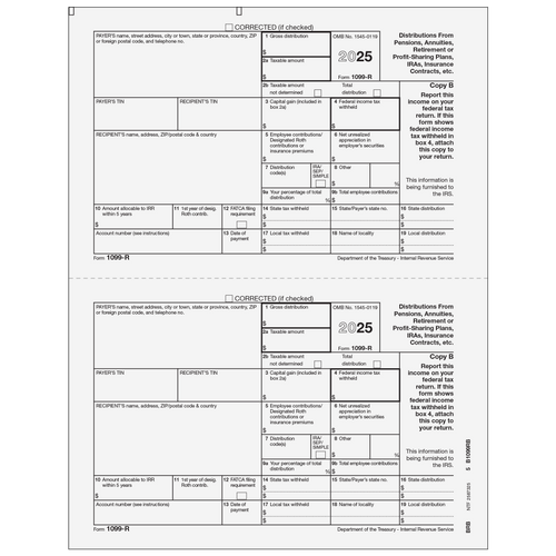 BRB05 - Form 1099-R Distributions From Pensions, etc.- Copy B Recipient BRB05 - Form 1099-R Distributions From Pensions, etc.- Copy B Recipient