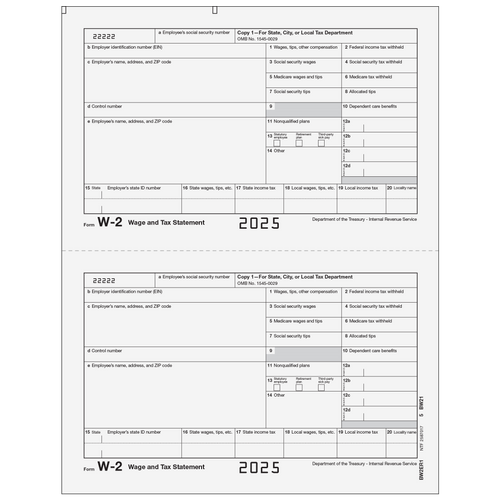 BW2ER105 - Form W-2 Employer State, City, or Local, Copy 1 BW2ER105 - Form W-2 Employer State, City, or Local, Copy 1