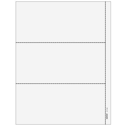 B99PERF05 - 3up Blank 1099 Form (without Instructions)