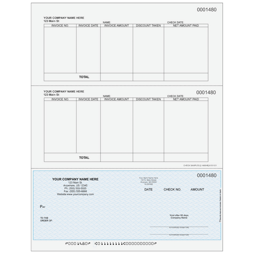 L1480 - Accounts Payable Bottom Business Check