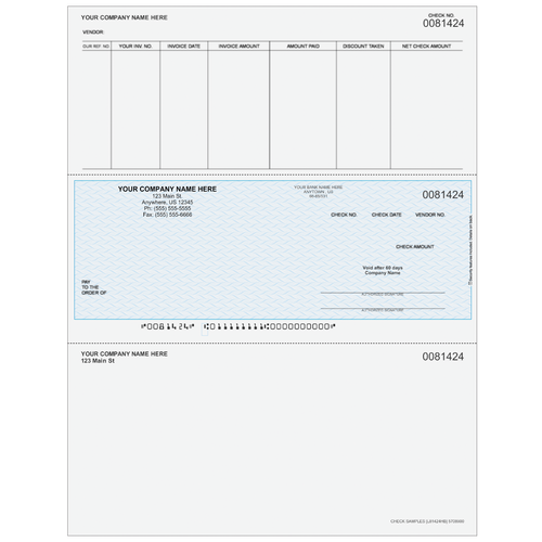 L81424 - Accounts Payable Middle Business Check