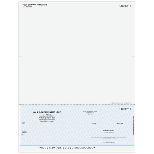 L1211A - Multi-Purpose Bottom Business Check (One Perf)