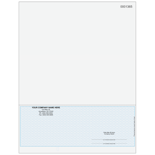 L1365 - Multi-Purpose Bottom Business Check (One Perf)