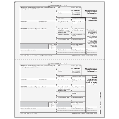 BMISB205 - 1099-MISC Miscellaneous Information - Recipient Copies