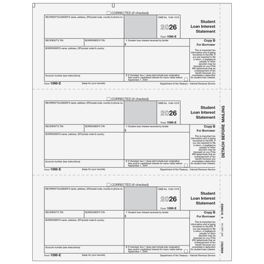 B98EREC05 - Form 1098-E Student Loan Interest Statement Borrower