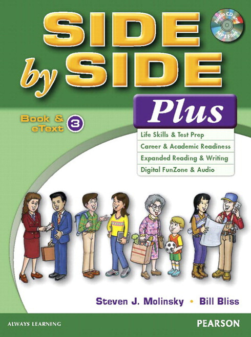 Value Pack: Side by Side Plus 3 Student's Book and eBook with Activity Workbook & Test Prep Workbook & Digital Audio Pack