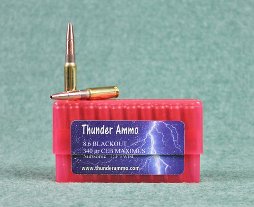 8.6 Blackout Subsonic 340gr Cutting Edge Maximus Projectile Starline Brass 20 Rounds