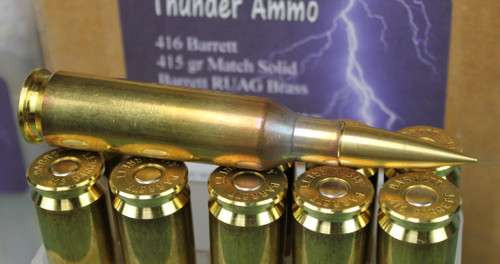 416 Barrett 415gr Multi-Band Tactical Match Solid Brass in New Barrett Brass 10 Count