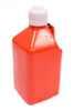 6 - Scribner Plastic Square 5 Gallon Utility Jugs Cans (Six Pack) Orange