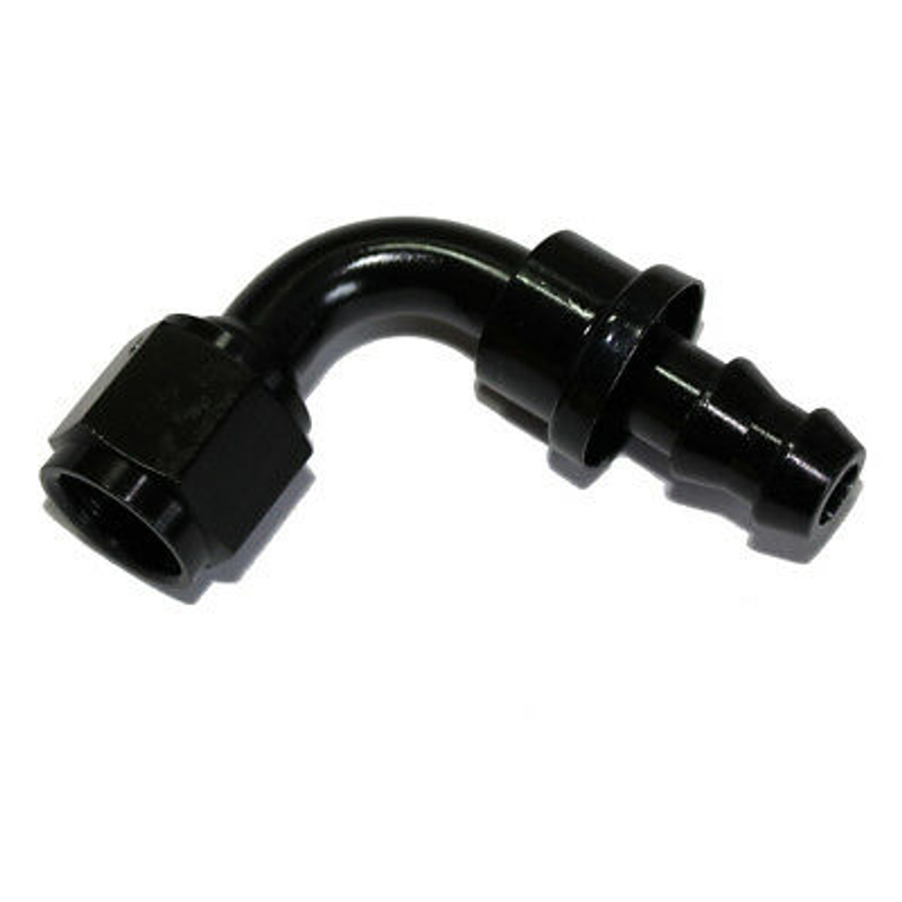 -6 AN Black 90 degree Push-On Hose End Barb Fitting