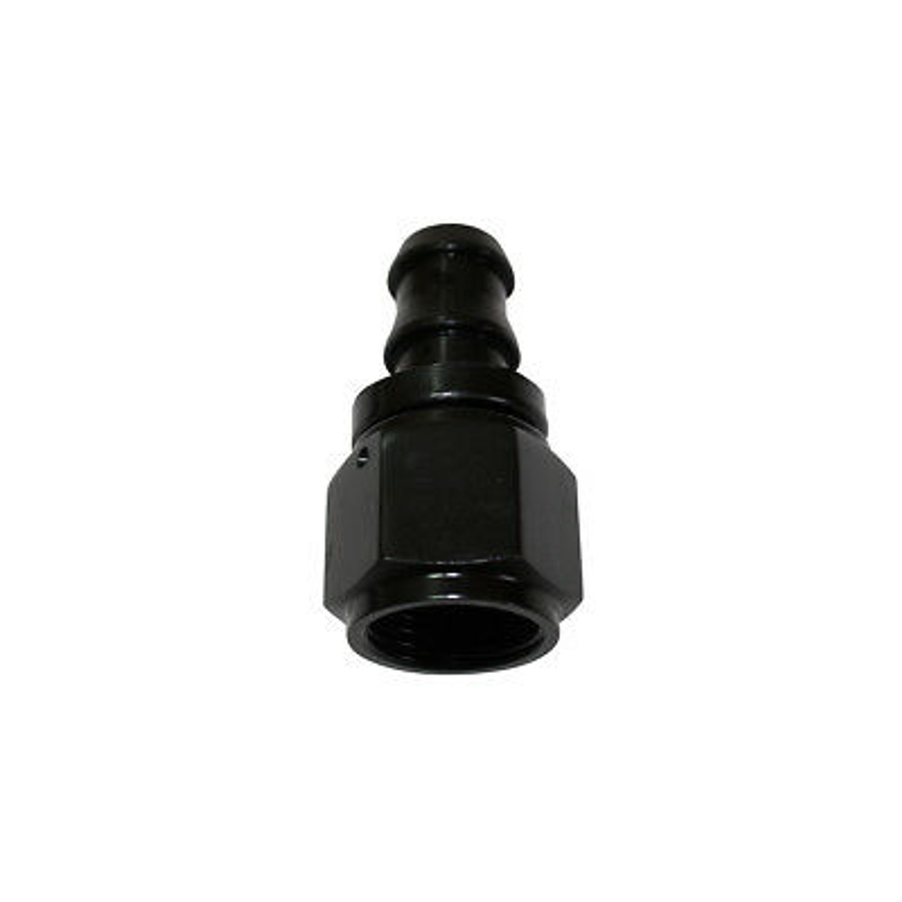 -8 AN Black Straight Push-On Hose End Barb Fitting