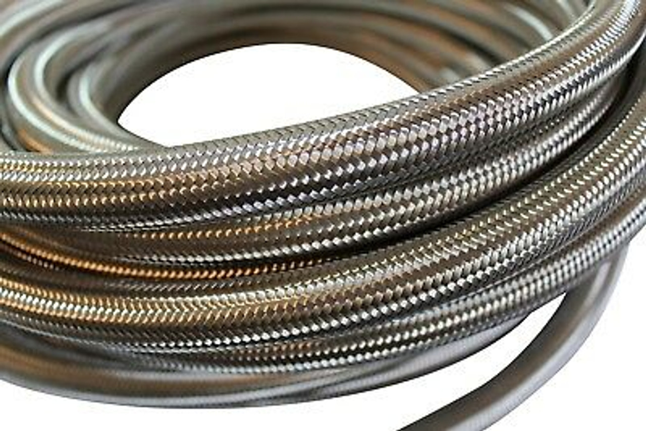 X AUTOHAUX 15 Ft 12AN Fuel Hose AN12 3/4 Universal Braided Stainless Steel CPE Oil Fuel Gas Line Hose X AUTOHAUX 15 Ft 12AN Fuel Hose AN12 3/4 Universal Braided Stainless Steel CPE Oil Fuel Gas Line Hose