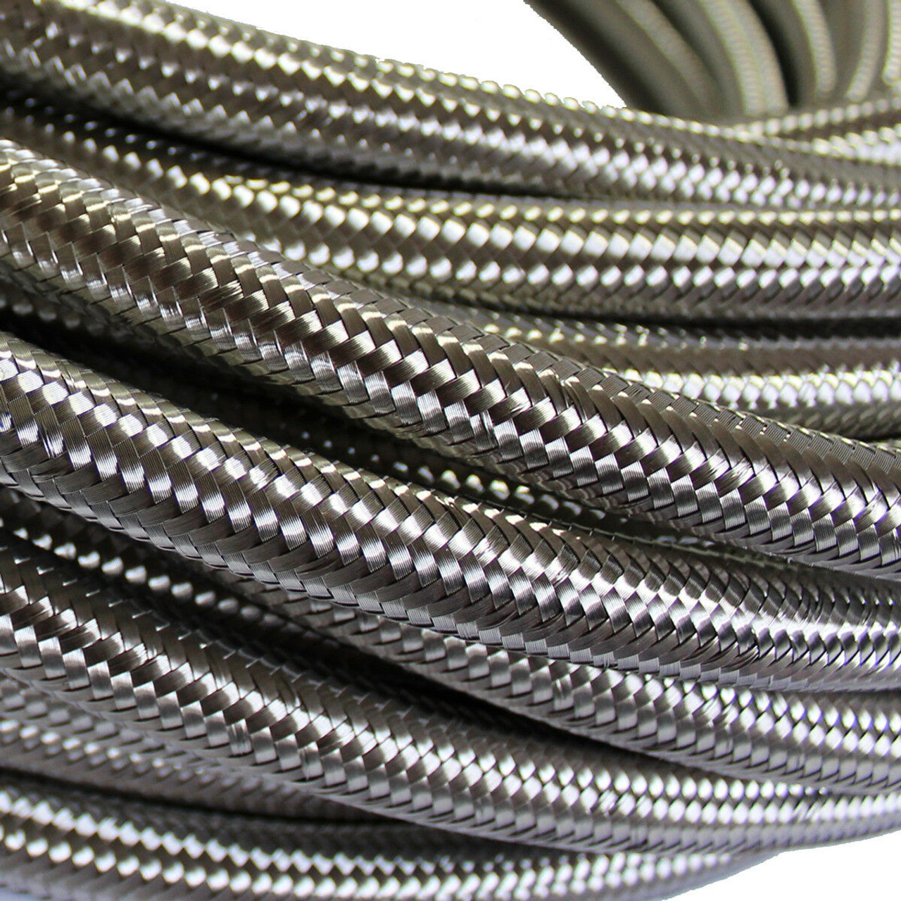 10FT 4AN Braided Fuel Line Hose Nylon Braided for 1/4 Tube Size 