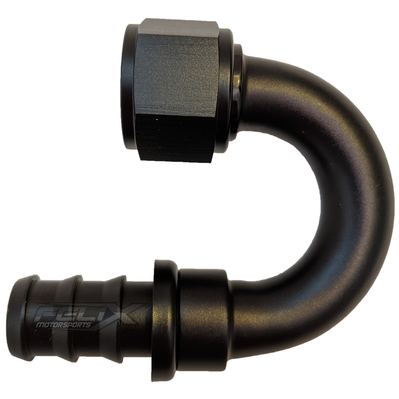 -12 AN Black 180 degree Push-On Hose End Barb Fitting Fuel Line Oil 12AN AN12 3/4