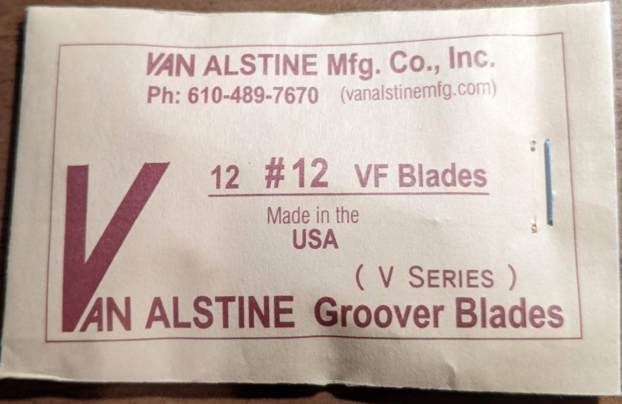 Van Alstine Flat Bottom Tire Groover Blades 12 Pack Grooving VF #12 12/32"