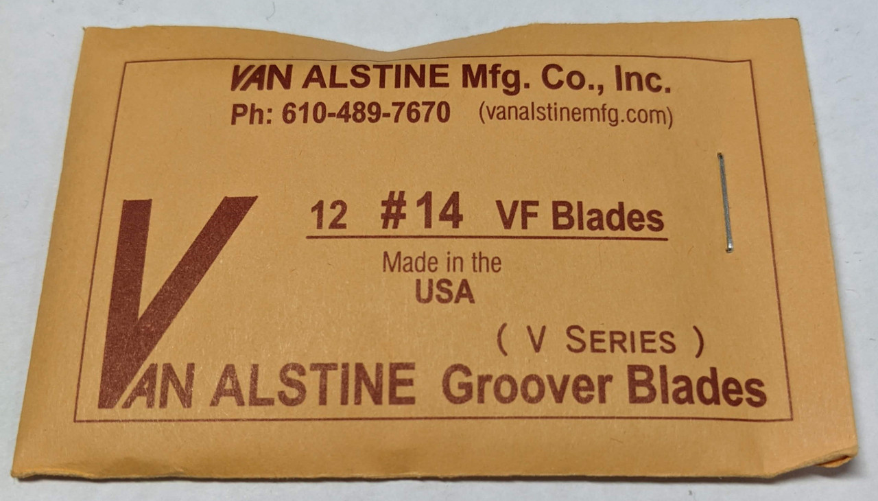 Van Alstine Flat Bottom Tire Groover Blades 12 Pack Grooving VF #14 14/32"