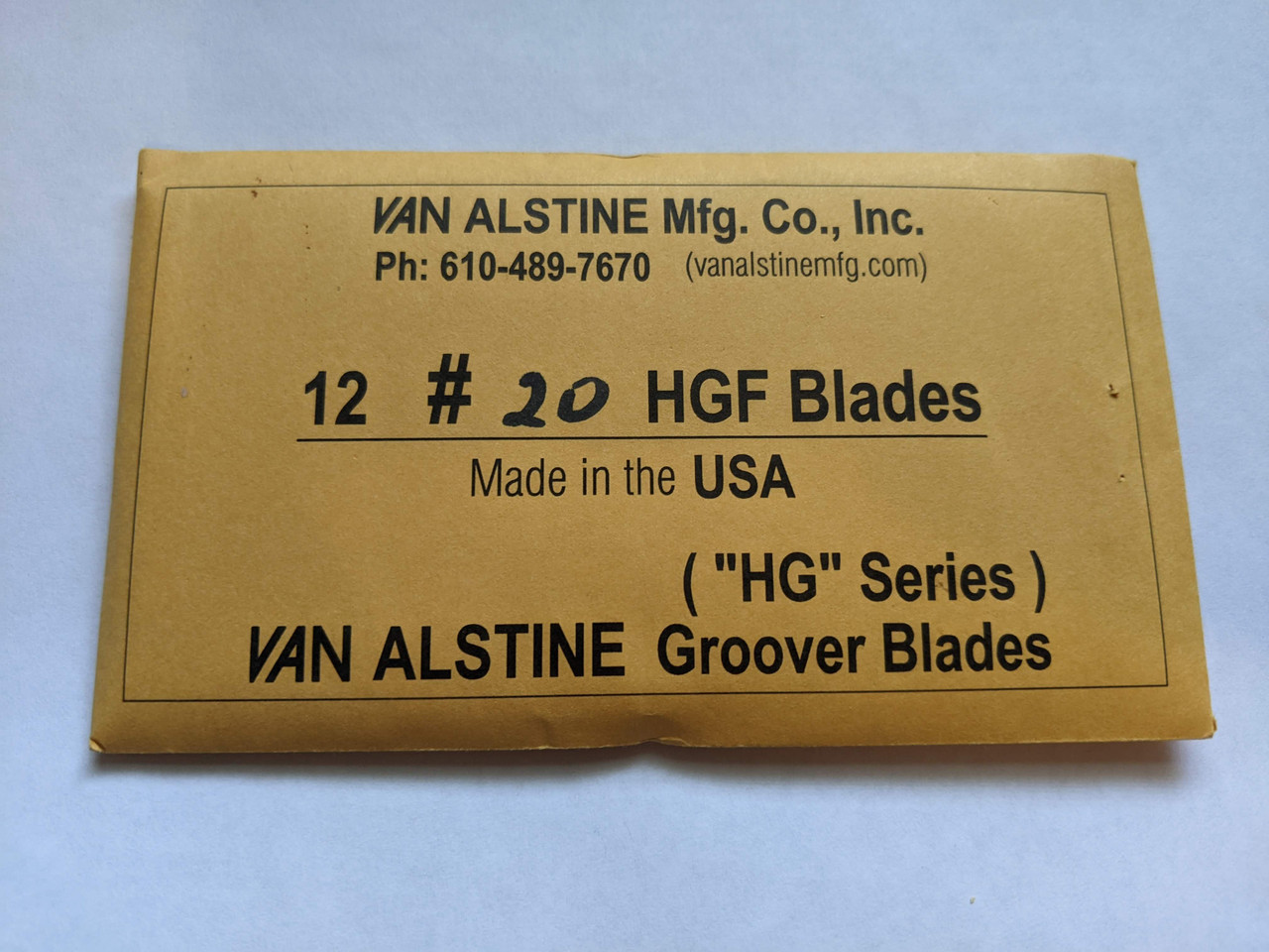 Van Alstine Heavy Duty Flat Bottom Tire Groover Blades 12 Pack Grooving HGF #20 20/32"