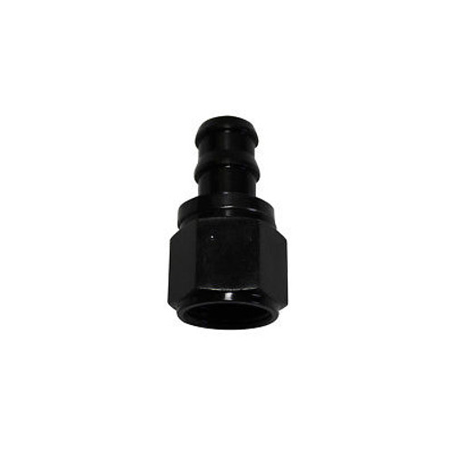 -12 AN Black Straight Push-On Hose End Barb Fitting