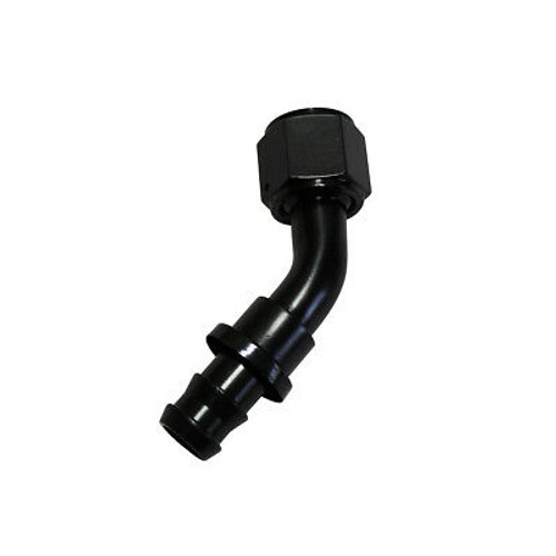 -12 AN Black 45 degree Push-On Hose End Barb Fitting Fuel Line Oil 12AN AN12 3/4