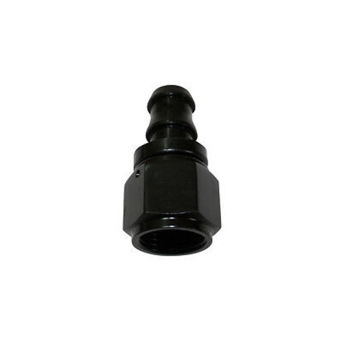 -8 AN Black Straight Push-On Hose End Barb Fitting