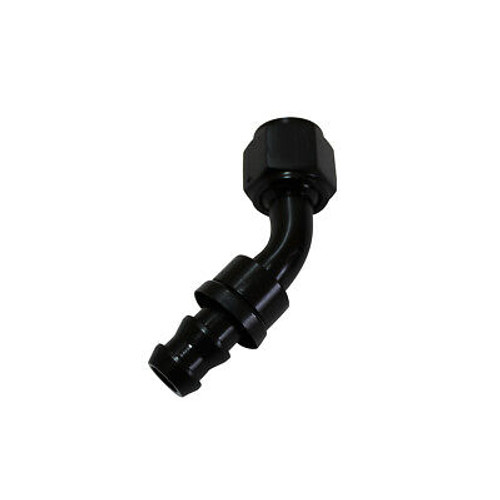 -8 AN Black 45 degree Push-On Hose End Barb Fitting Fuel Line Oil 8AN AN8 1/2