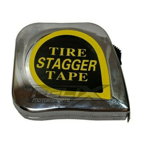 (4 Pack) 10' Racing Tire Stagger Tape Measure Magnetic Back Chrome Plated Race