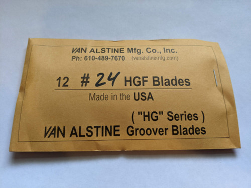 Van Alstine Heavy Duty Flat Bottom Tire Groover Blades 12 Pack Grooving HGF #24 24/32" 3/4"