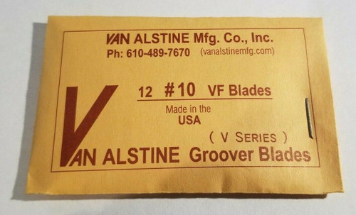 Van Alstine Flat Bottom Tire Groover Blades 12 Pack Grooving VF #10 10/32"