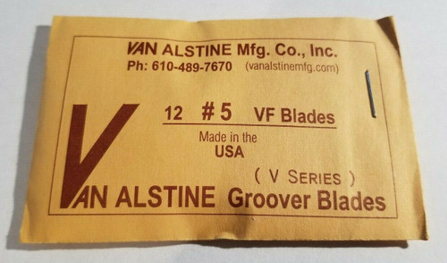 Van Alstine Flat Bottom Tire Groover Blades 12 Pack Grooving VF #5 5/32"