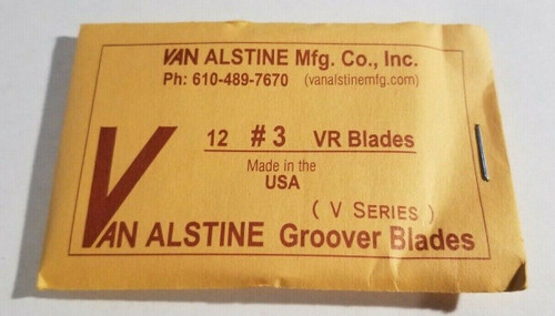 Van Alstine Round Bottom Tire Groover Blades 12 Pack Grooving VR #3 3/32"