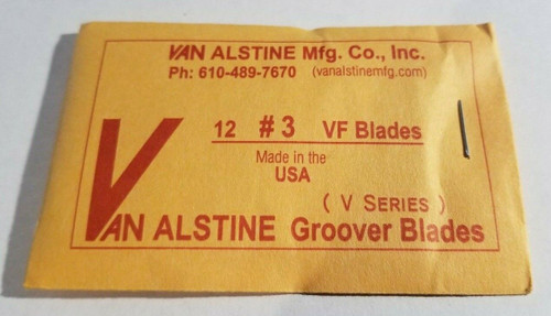 Van Alstine Flat Bottom Tire Groover Blades 12 Pack Grooving VF #3 3/32"