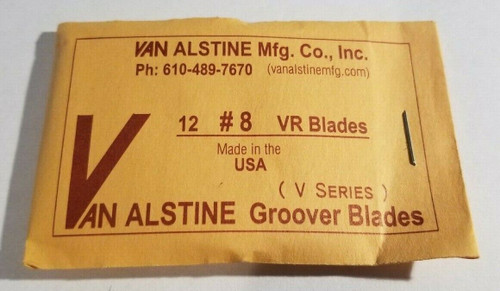 Van Alstine Round Bottom Tire Groover Blades 12 Pack Grooving VR #8 8/32"