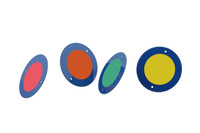 4 Yard Spots - 1 Blue, 1 Orange, 1 Red, 1 Yellow