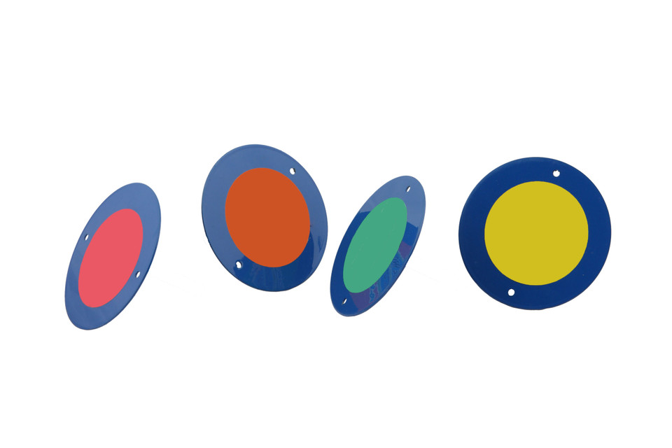 4 Yard Spots - 1 Blue, 1 Orange, 1 Red, 1 Yellow