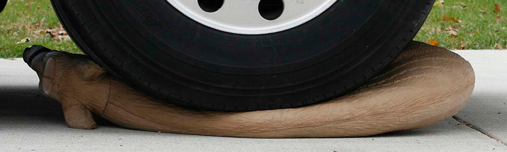3D target under truck tire