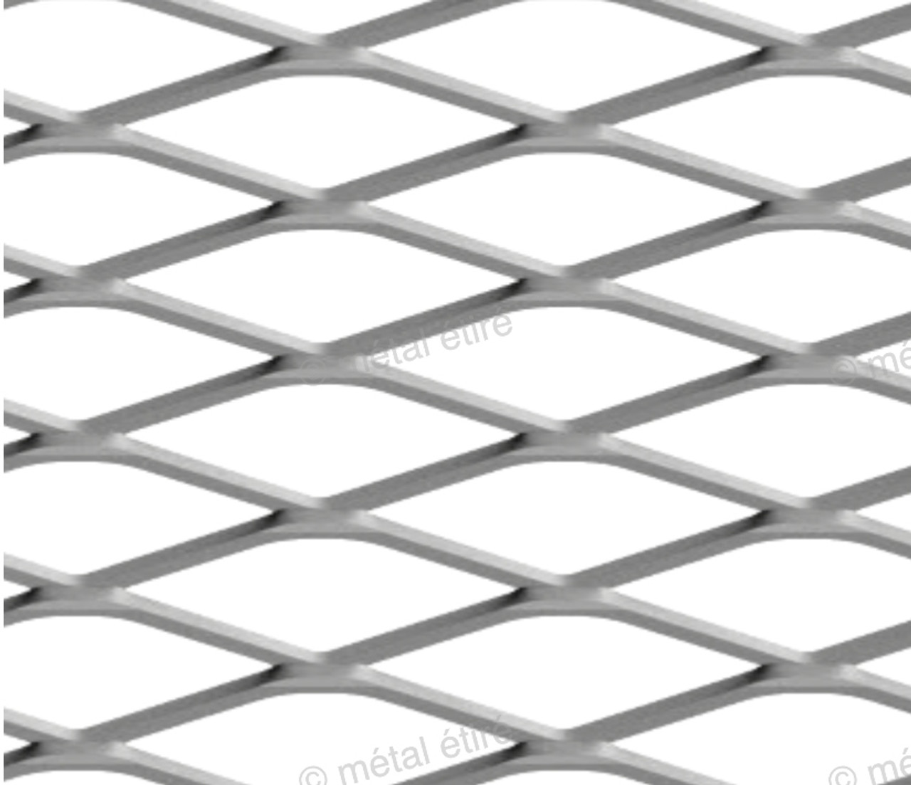 Métal déployé 7.10.10 pour grilles - maille 7x10mm - argent