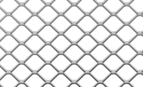 Grille en métal déployé acier, maille 28x13, pour carter de