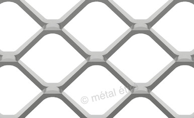 Grille métal déployé acier brut - mailles 10 x 5.5 mm - 1000 x 500 mm -  épaisseur 1 mm CQFD 2016-5450