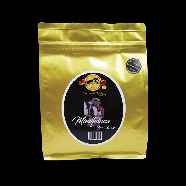 Mindfulness a calming feed supplement for horses. Containing B vitamins, magnesium and other naturally calmative nutrients.