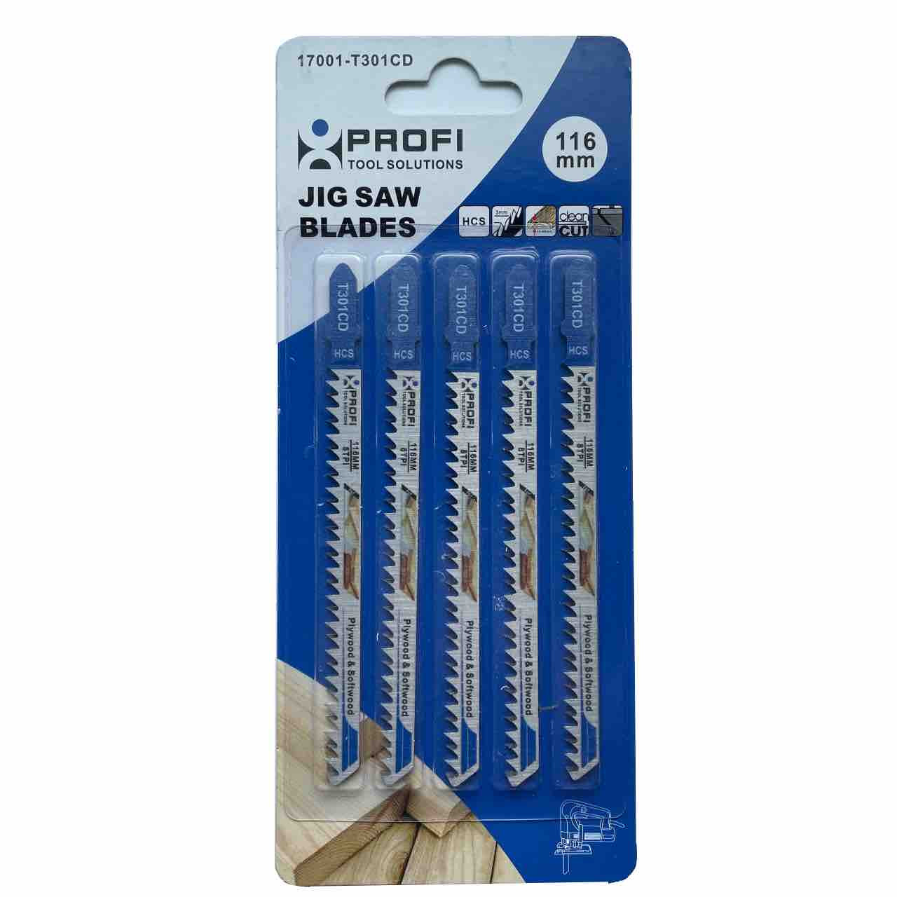 Jigsaw Blades For Bosch PST 650 5 Pack Straight/Curve/Metal Cut